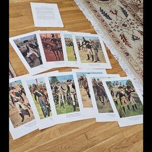 THE AMERICAN SOLDIER Set No 1 vintage 9" x 13" military art 10 print set